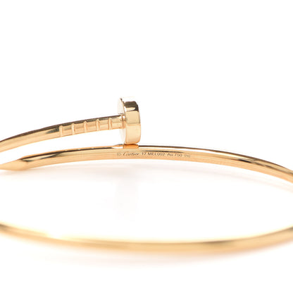 Cartier 18K Yellow Gold Small Juste Un Clou Bracelet 17 4 of 5