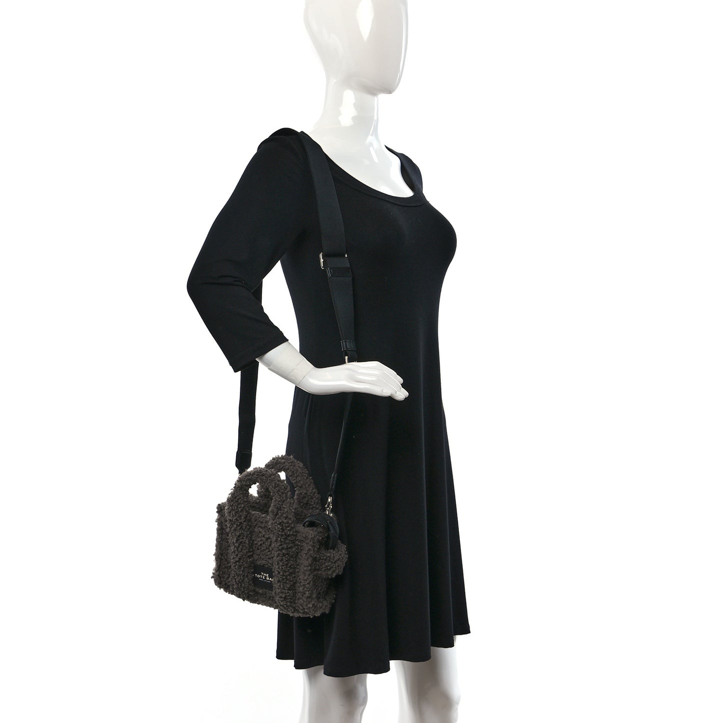 Polyester Cotton Mini The Teddy Traveler Tote Bag Grey
