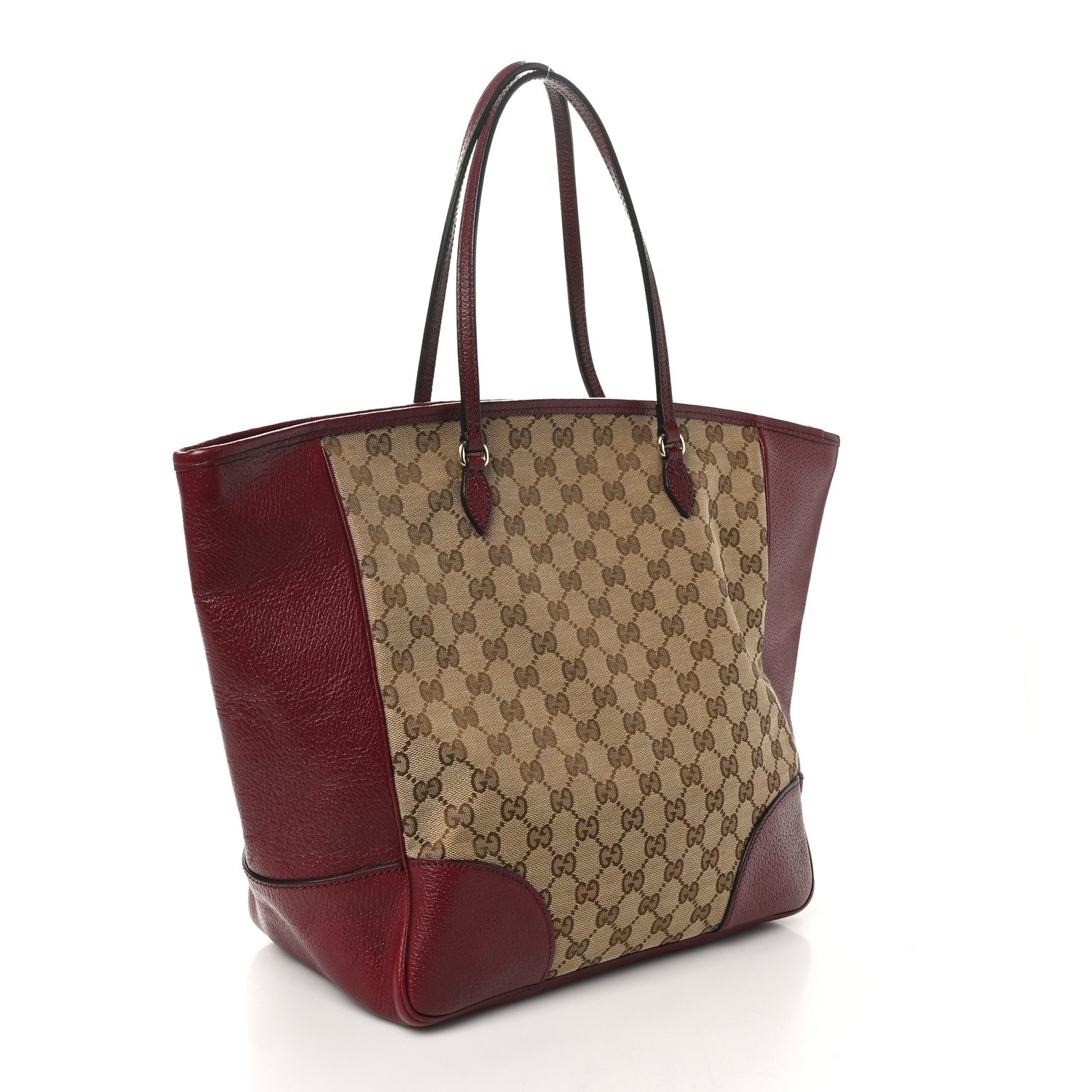 Gucci Monogram Textured Calfskin Medium Bree Zippered Tote Beige Ebony Peonia Flower 3 of 10