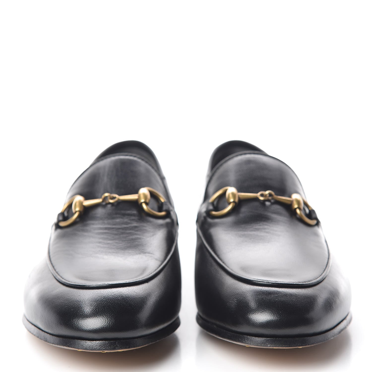 Gucci Lambskin Womens Brixton Horsebit Loafers 36.5 Black 2 of 8