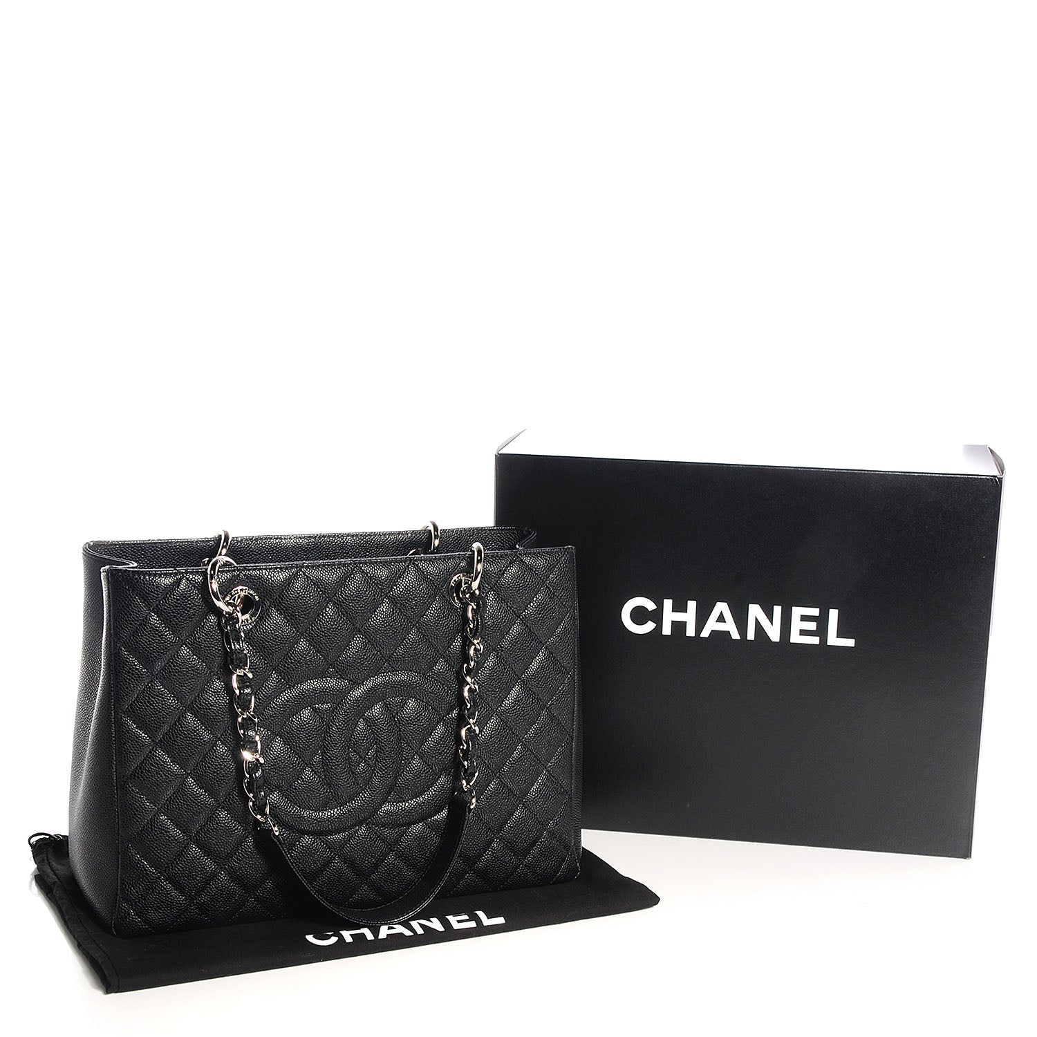 Chanel Caviar Grand Shopping Tote GST Black 5 of 8