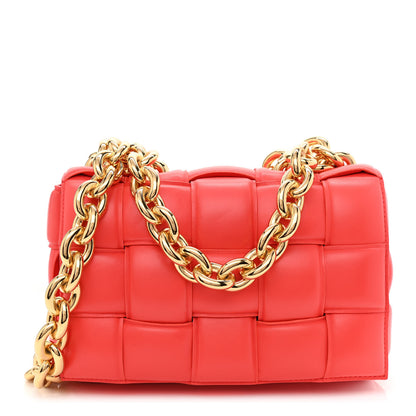Bottega Veneta Lambskin Maxi Intreccio Padded Chain Cassette Crossbody Bag Sunburst 1 of 11