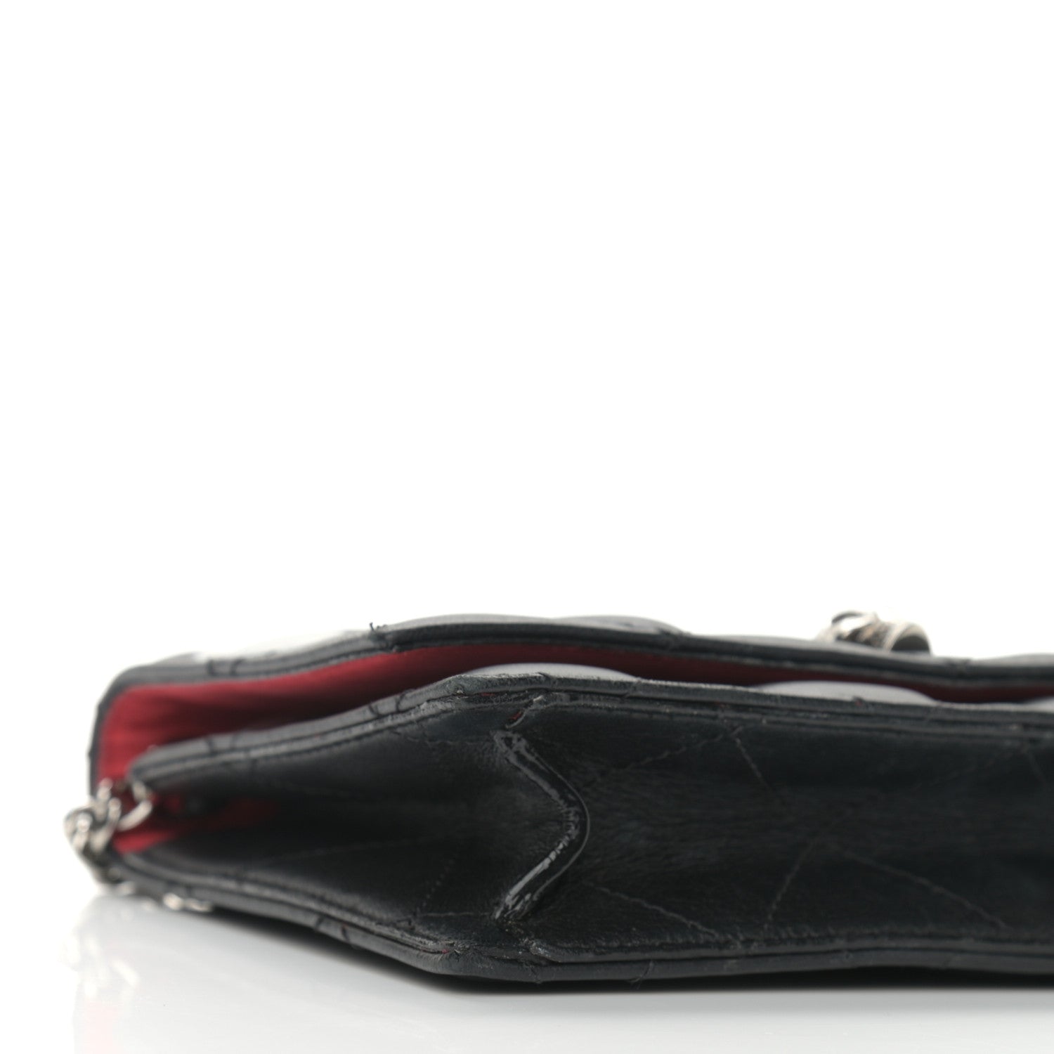 Alexander McQueen Calfskin Quilted Graffiti Skull Small Chain Crossbody Bag Black 4 of 8