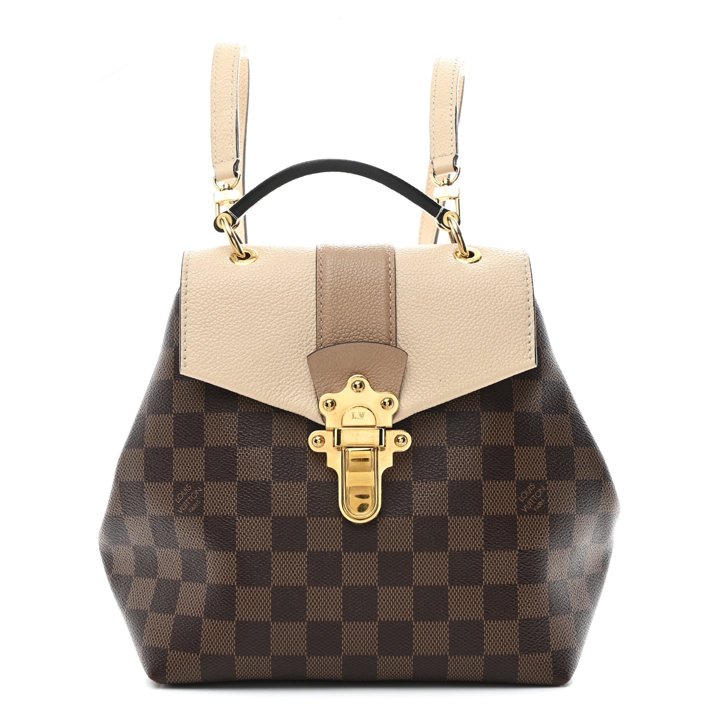 Damier Ebene Clapton Backpack Creme