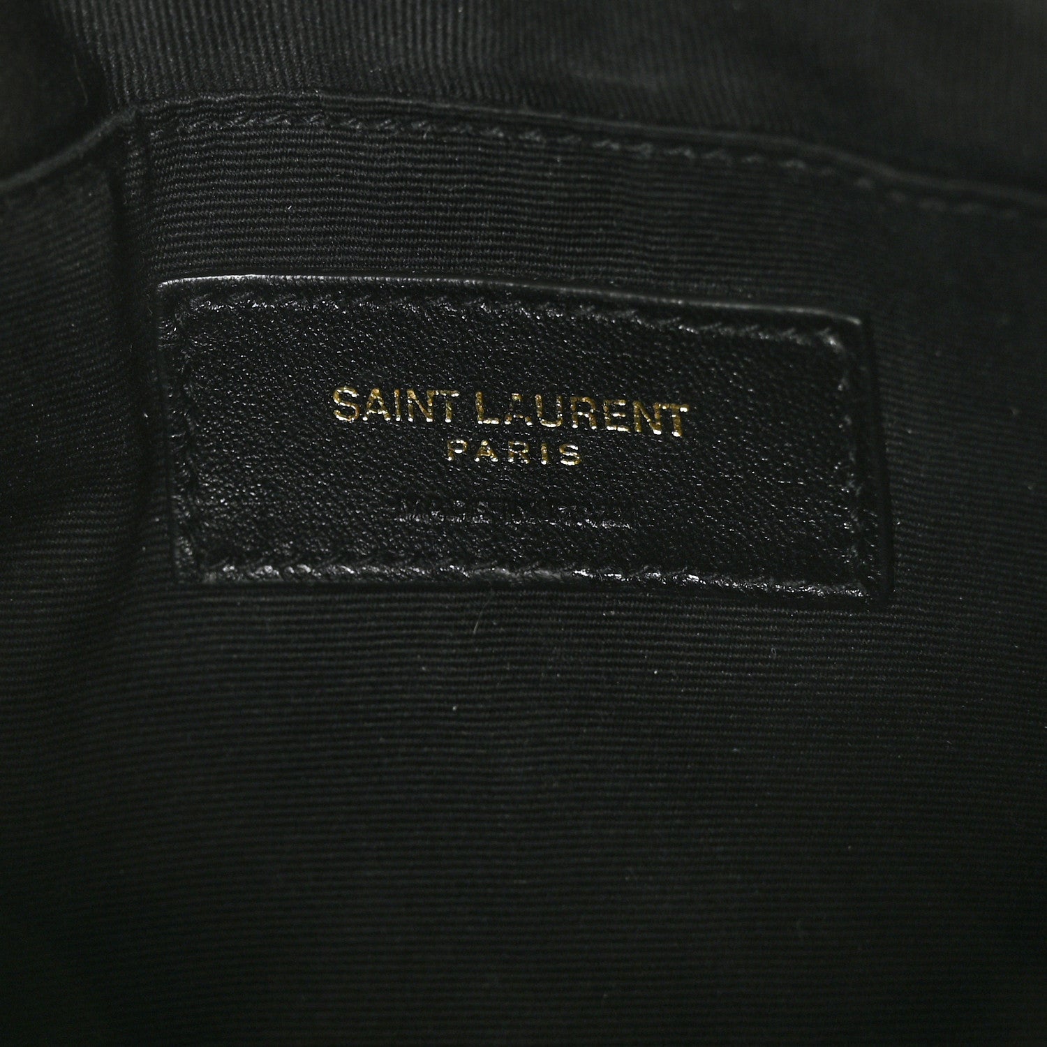 Saint Laurent Calfskin Matelasse Chevron Monogram A5 Wristlet Black 6 of 7