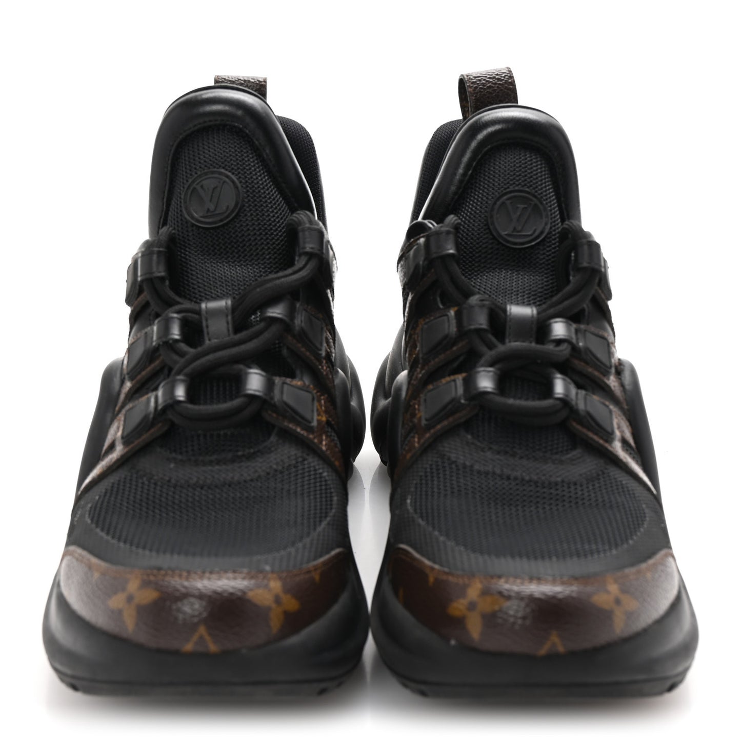Calfskin Patent Monogram LV Archlight Sneakers 38 Black