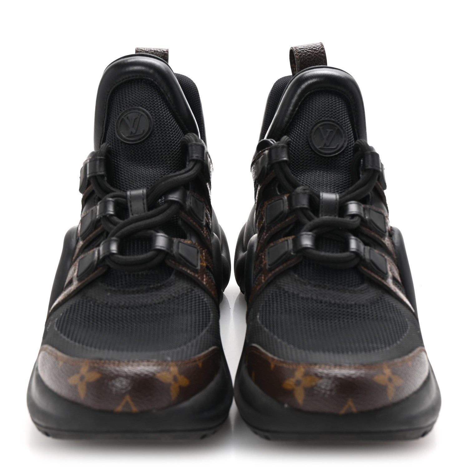 Louis Vuitton Calfskin Patent Monogram LV Archlight Sneakers 38 Black 3 of 9