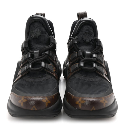 Louis Vuitton Calfskin Patent Monogram LV Archlight Sneakers 38 Black 3 of 9