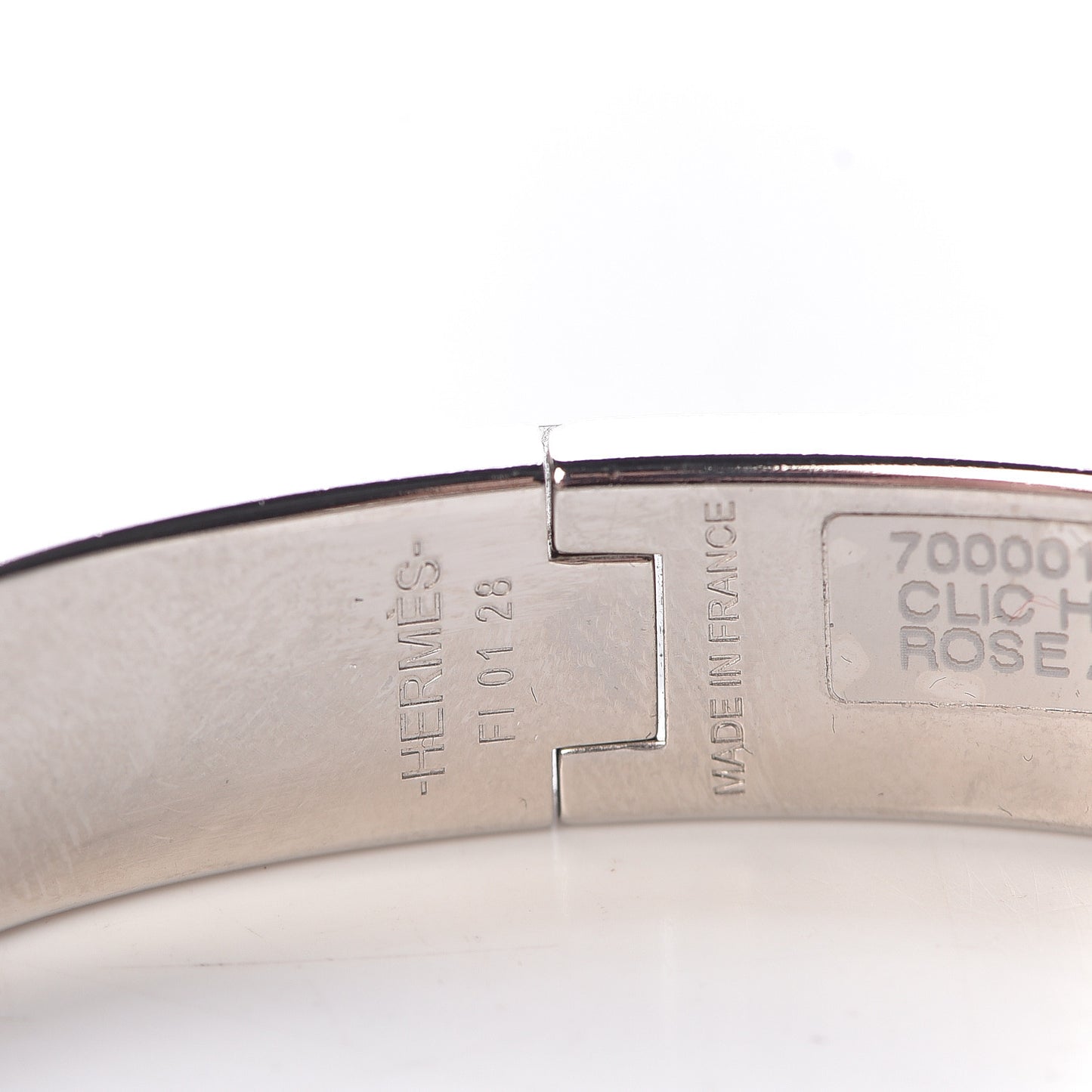 Enamel Narrow Clic Clac H Bracelet GM Rose Azalee