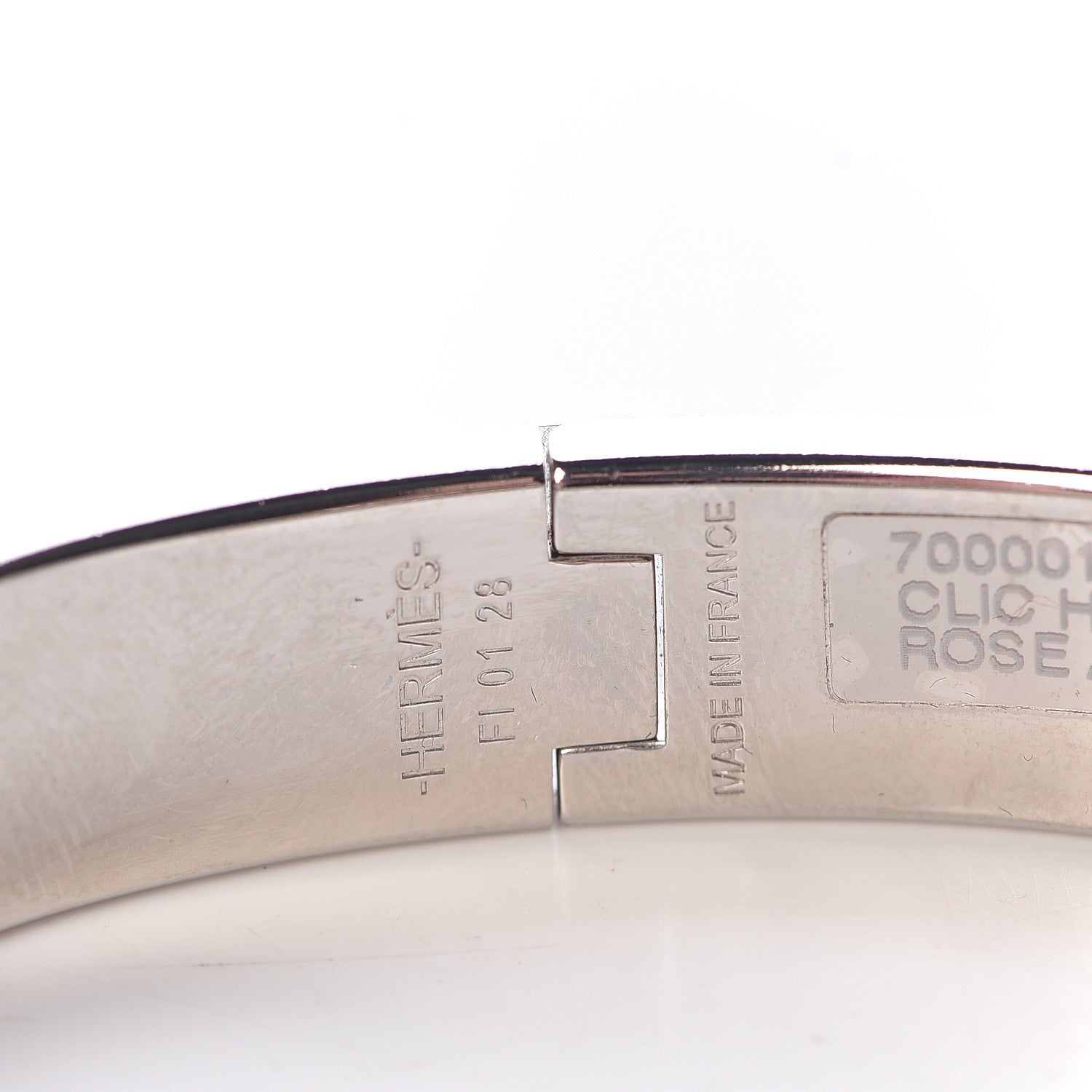 Hermes Enamel Narrow Clic Clac H Bracelet GM Rose Azalee 4 of 6