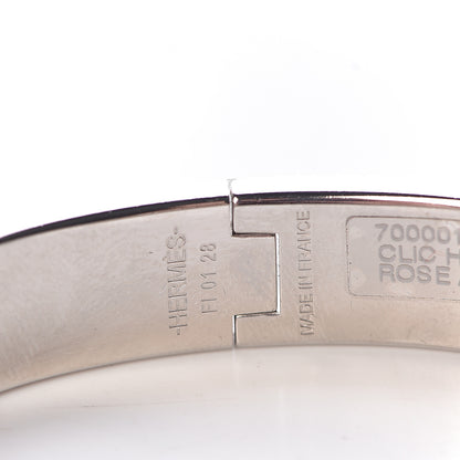 Hermes Enamel Narrow Clic Clac H Bracelet GM Rose Azalee 4 of 6
