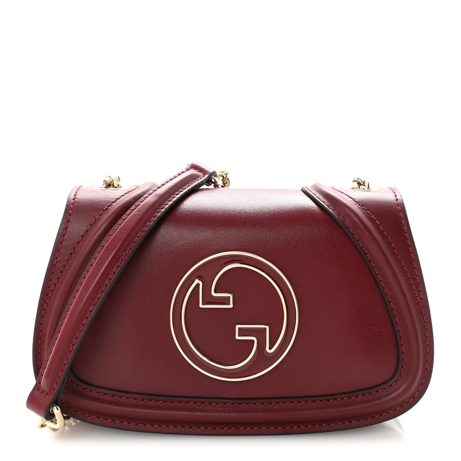 Gucci Calfskin Blondie Small Shoulder Bag Dark Red 1 of 9