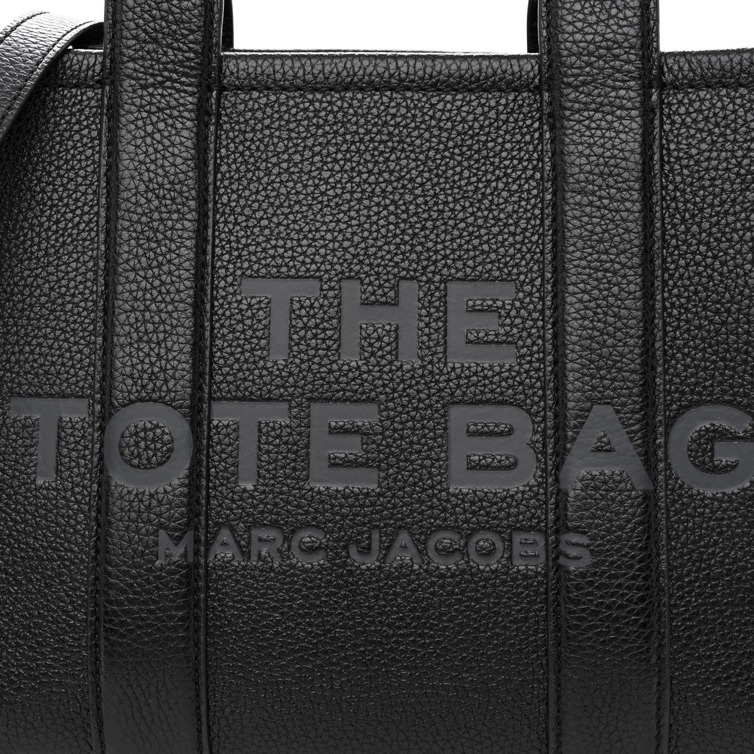 Marc Jacobs Grained Calfskin Small The Tote Bag Black 7 of 10