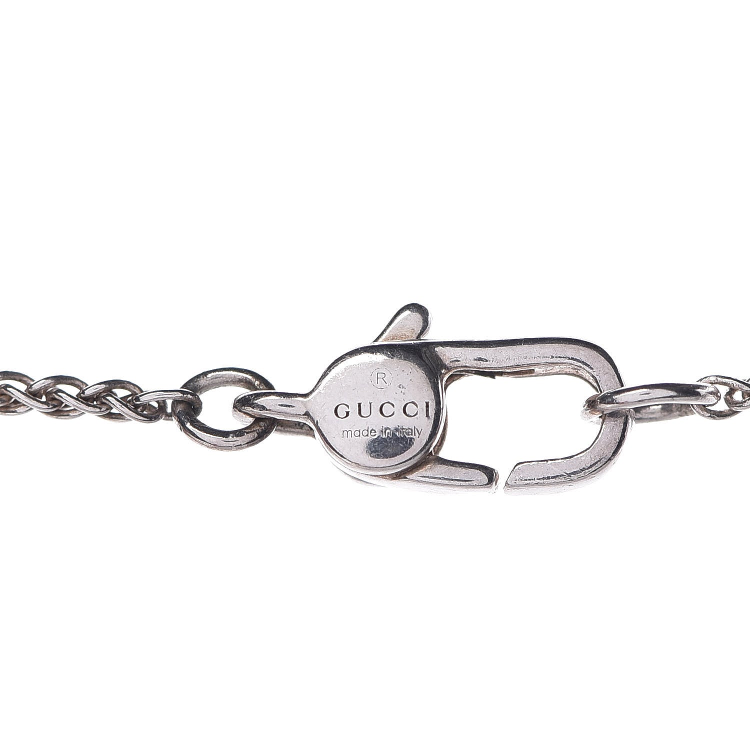 Gucci Sterling Silver Bamboo Drop Necklace 5 of 5