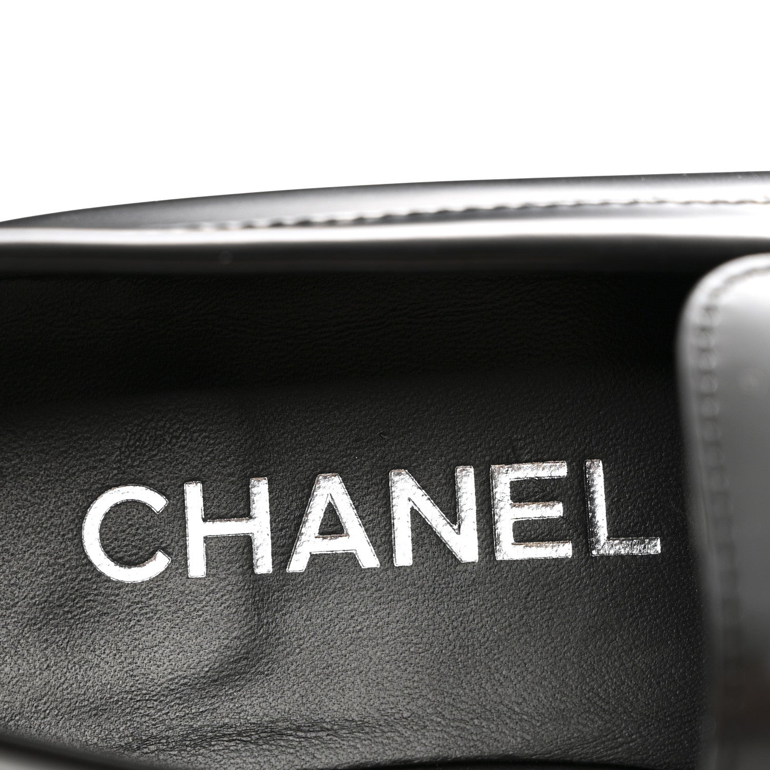 Chanel Calfskin Metal CC Loafers 35 Black 7 of 13