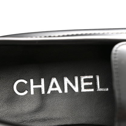 Chanel Calfskin Metal CC Loafers 35 Black 7 of 13