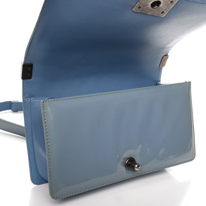 Chanel Patent Calfskin Medium Boy Flap Light Blue 7 of 11
