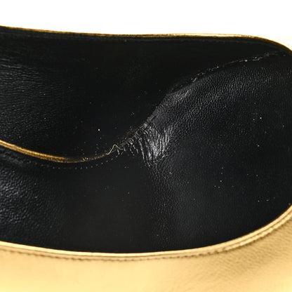 Saint Laurent Calfskin Opyum 100 Pumps 39 Gold 13 of 16