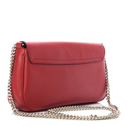 Gucci Pebbled Calfskin Medium Soho Flap Crossbody Vibrant Red 3 of 11