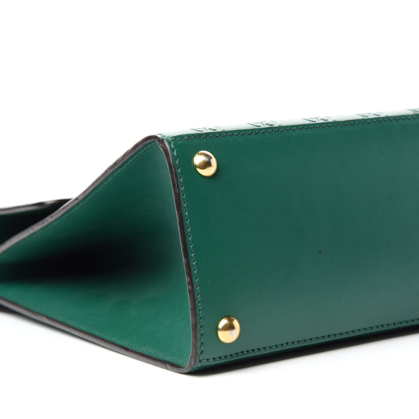 Guccissima Signature Medium Padlock Top Handle Bag Emerald