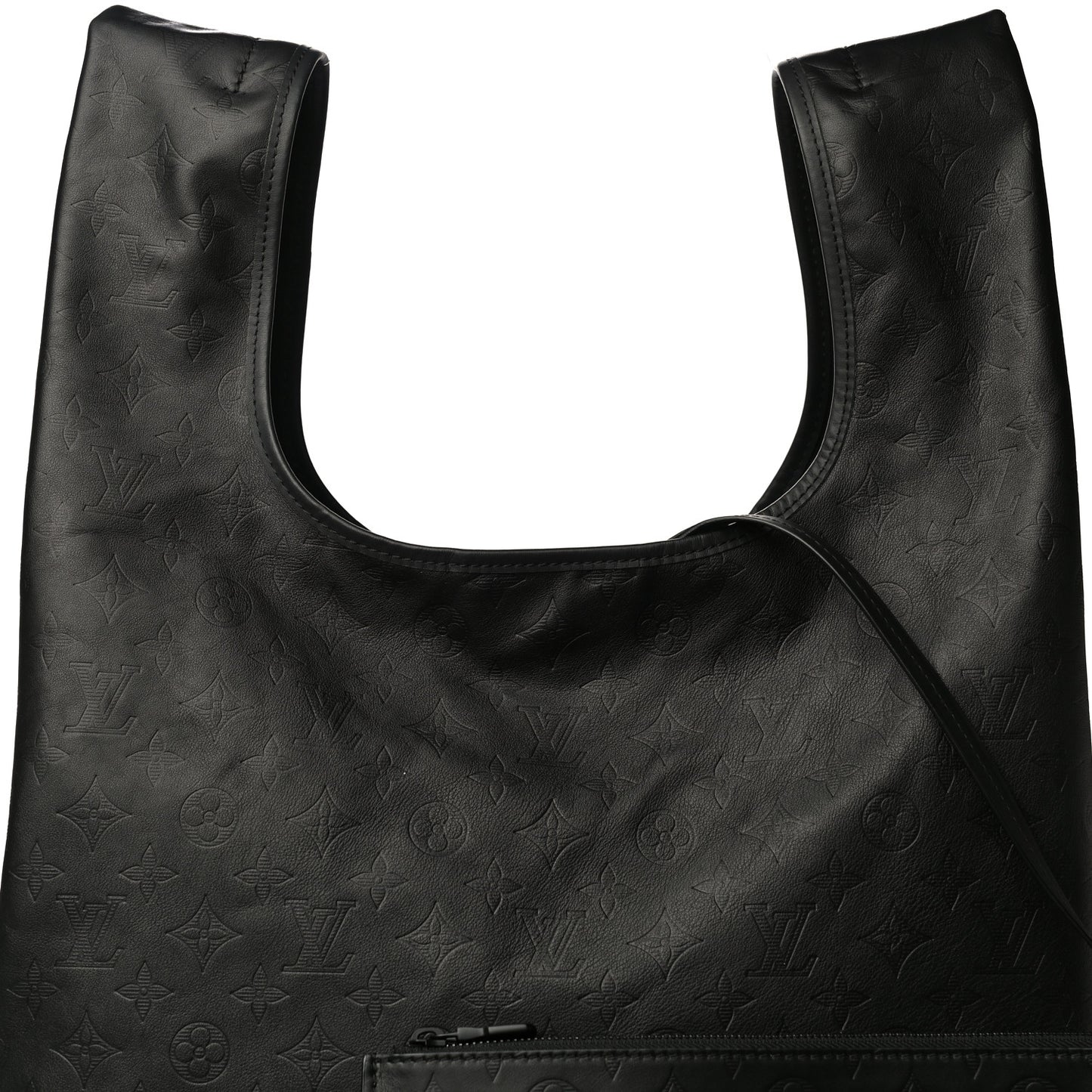 Calfskin Monogram Shadow Tote Black