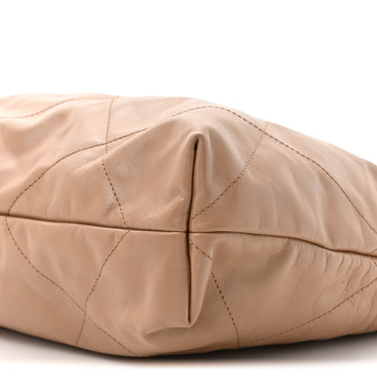 Chanel Shiny Calfskin Quilted Chanel 22 Beige 10 of 12