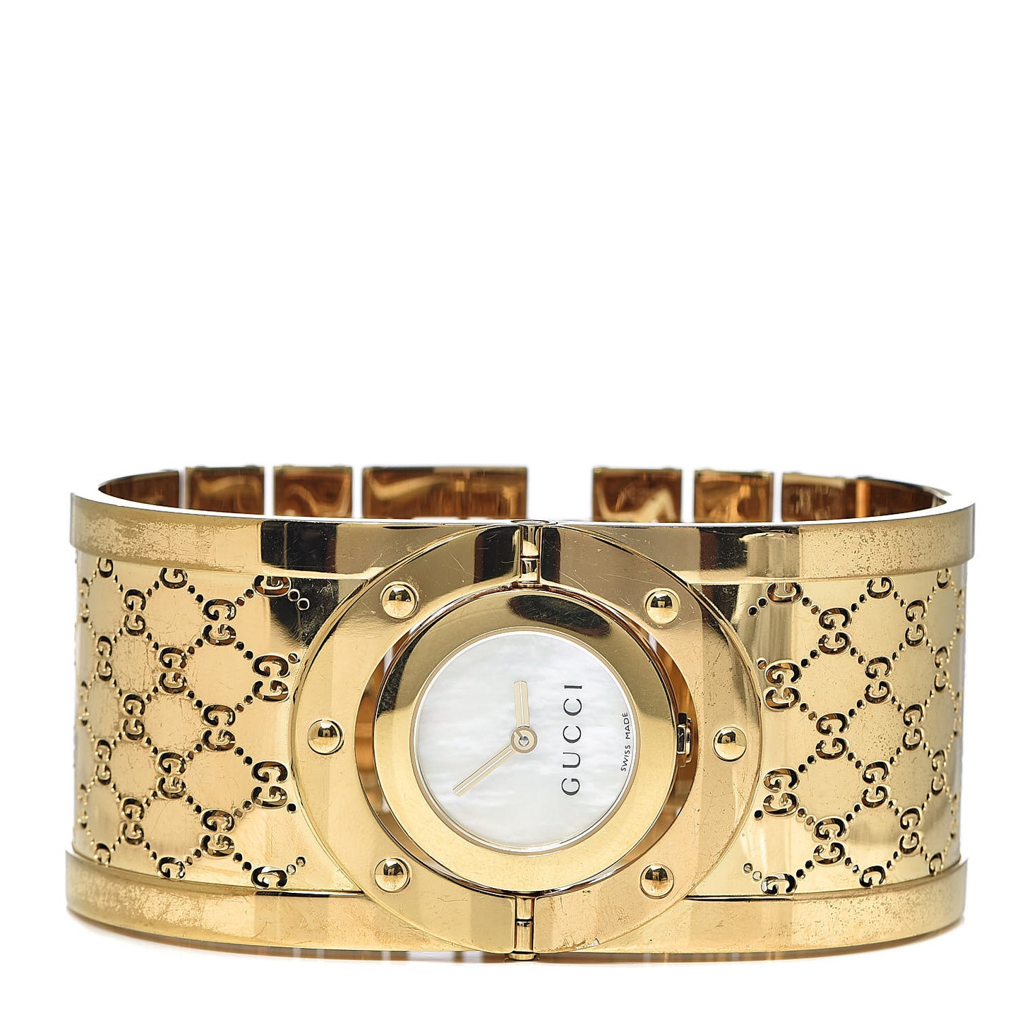Stainless Steel Mother of Pearl 33mm Twirl Quartz Watch