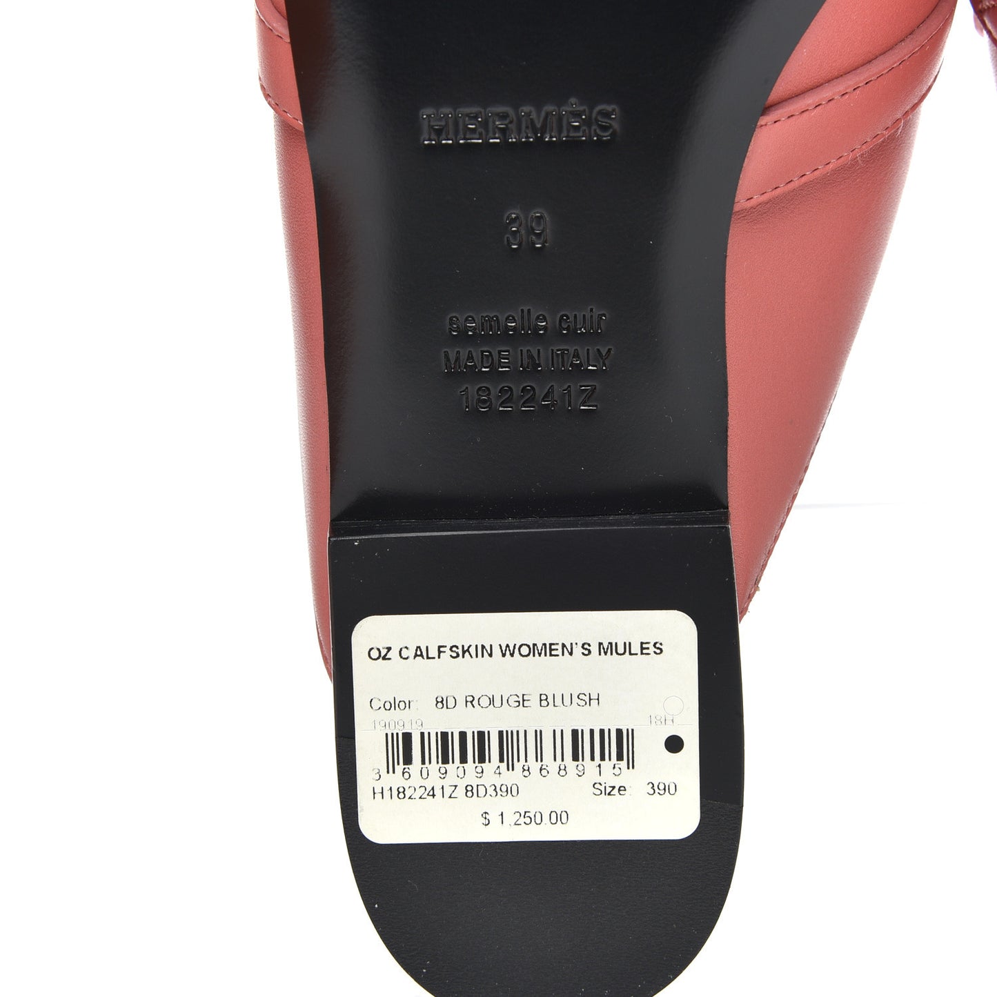 Calfskin Oz Mules 39 Rouge Blush