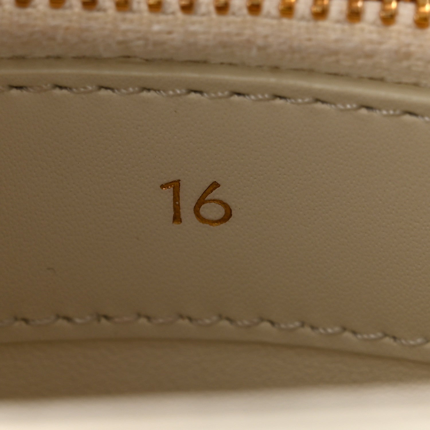 Celine Satinated Calfskin Mini 16 Top Handle Bag White Cotton 11 of 11