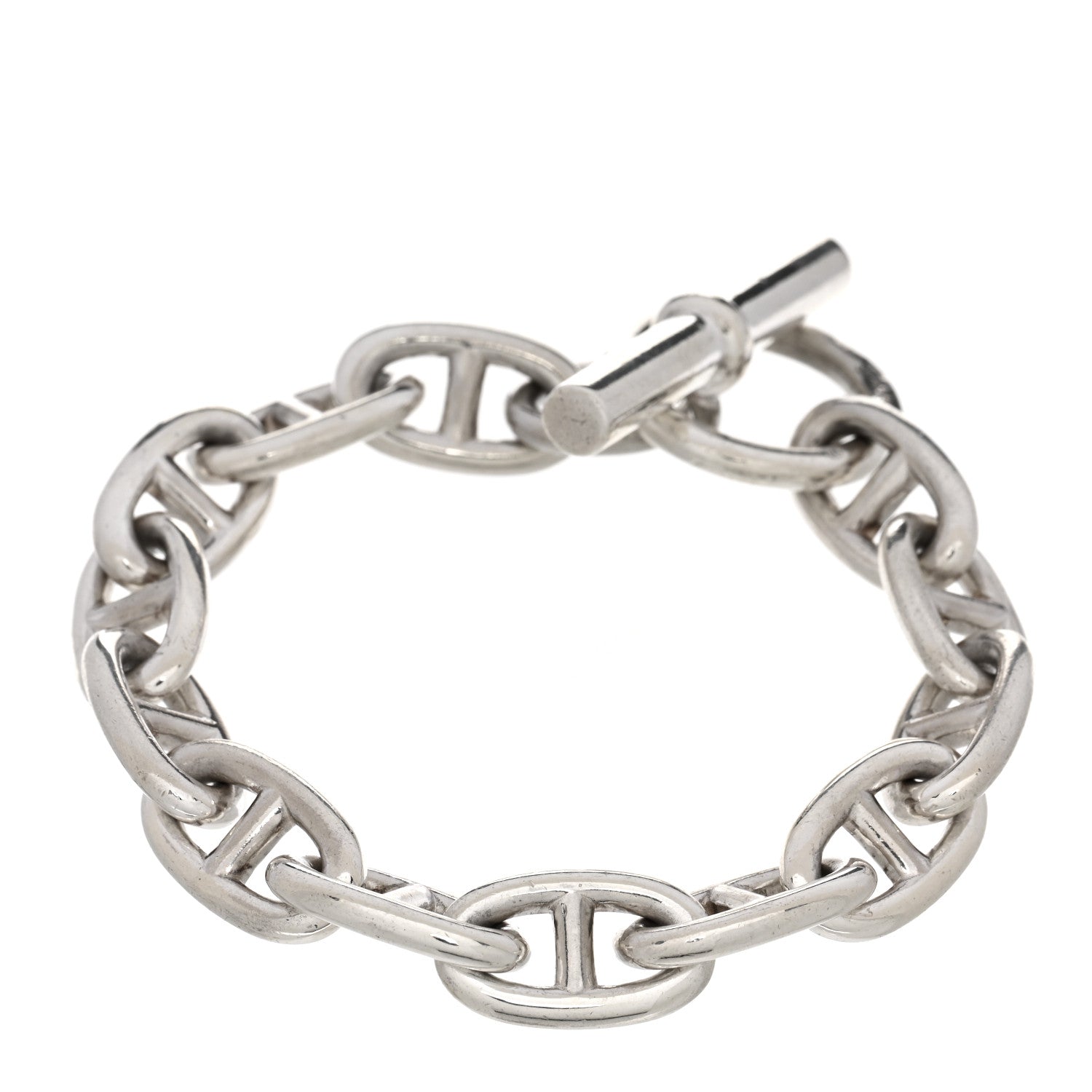 Hermes Sterling Silver GM Chaine d'Ancre Bracelet 1 of 3