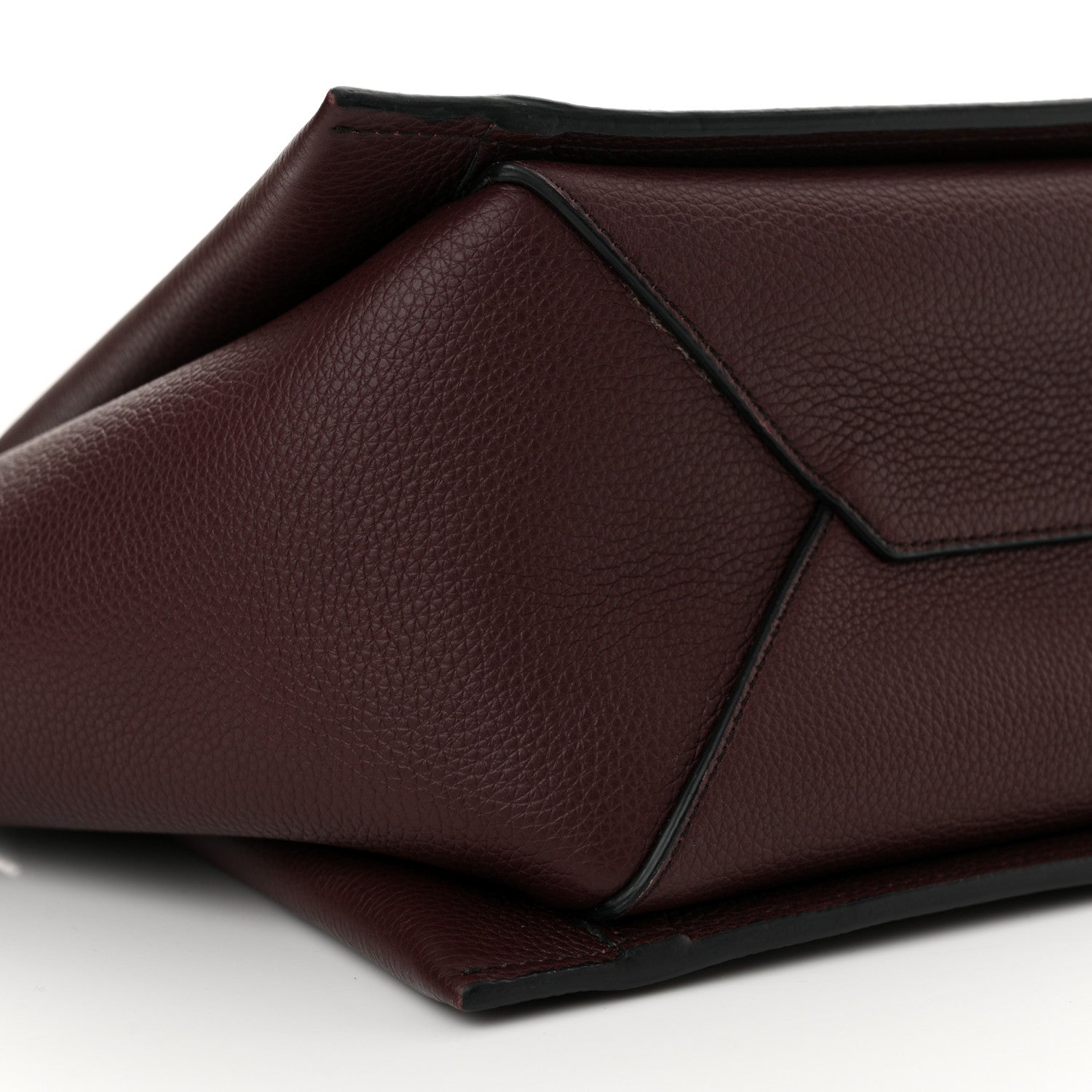 Celine Baby Grained Calfskin Small Tri-Fold Bag Burgundy 9 of 11