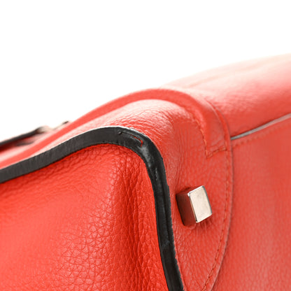 Celine Drummed Calfskin Mini Luggage Coquelicot 11 of 12