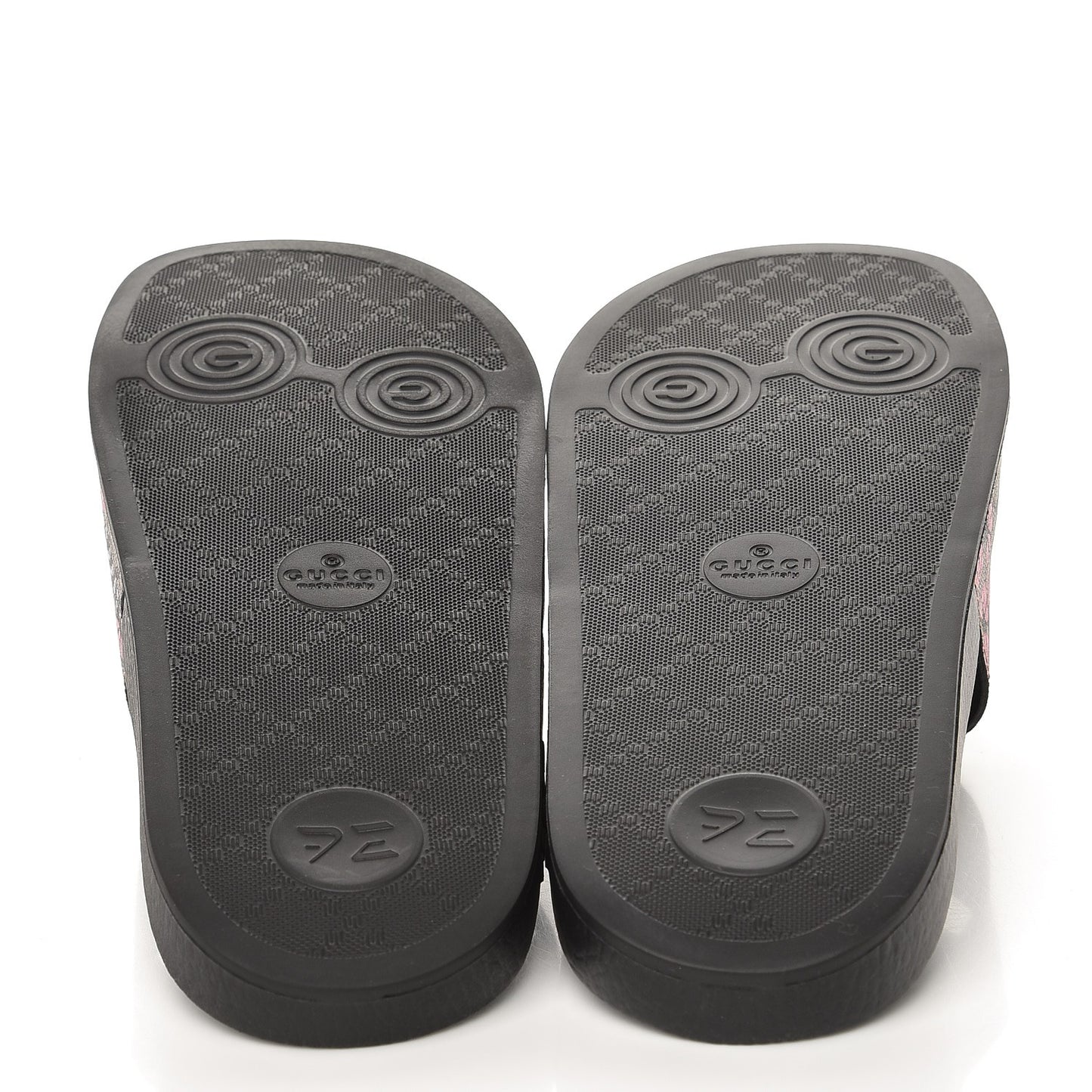 GG Supreme Monogram Bengal Slide Sandals 39 Beige Pink