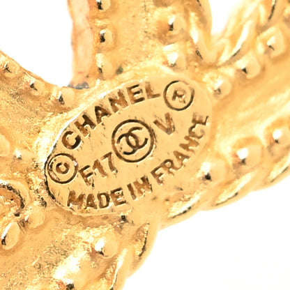 Chanel CC Drop Earrings Matte Gold 3 of 3