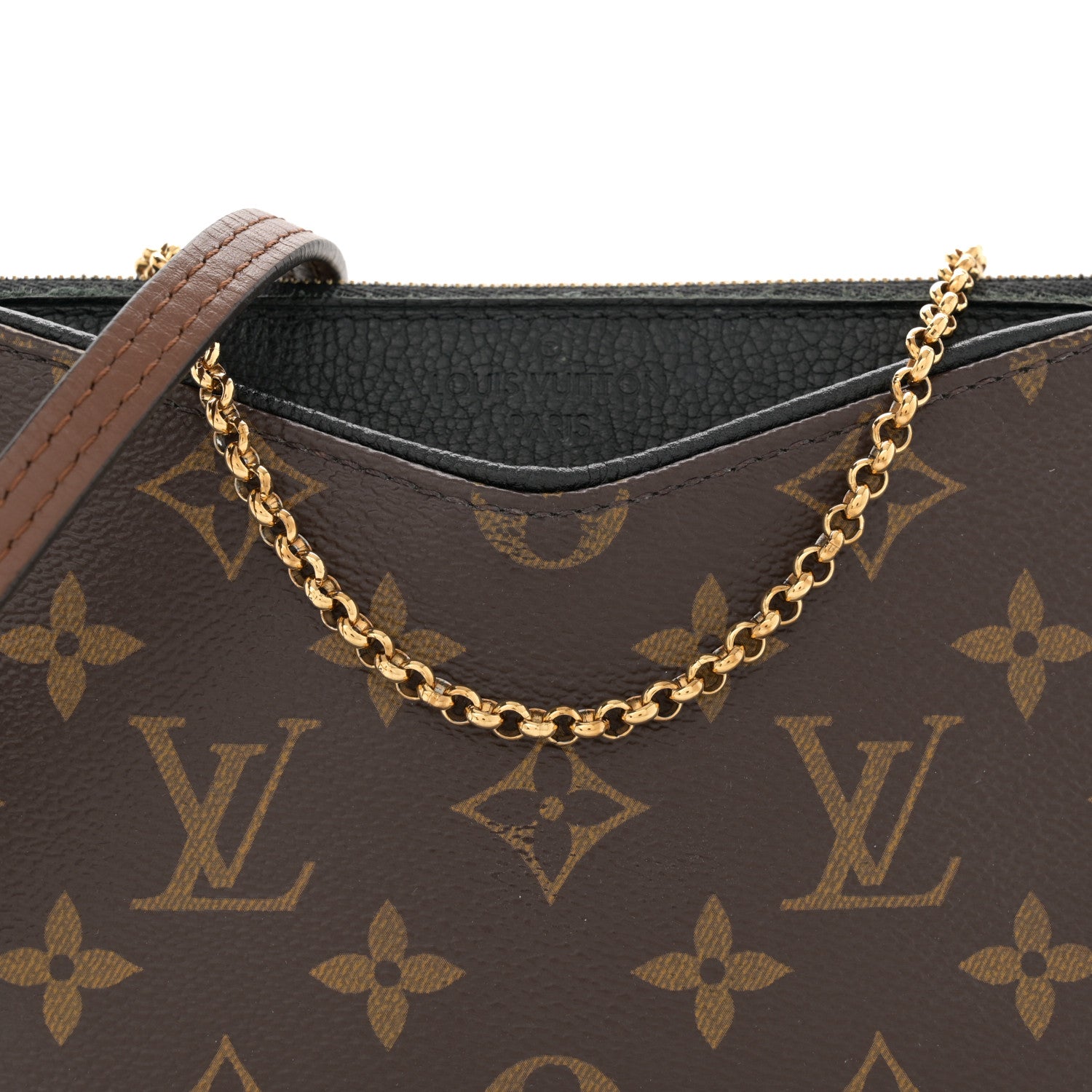Louis Vuitton Monogram Pallas Clutch Black 8 of 14