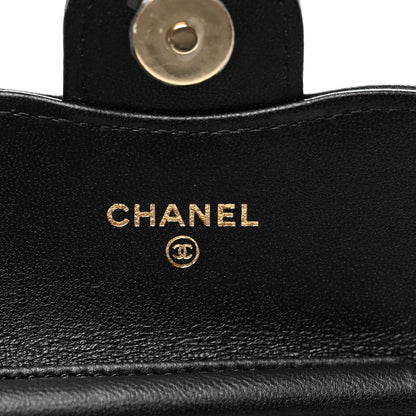 Chanel Lambskin Quilted Flap Clutch On Chain Black Beige 5 of 11