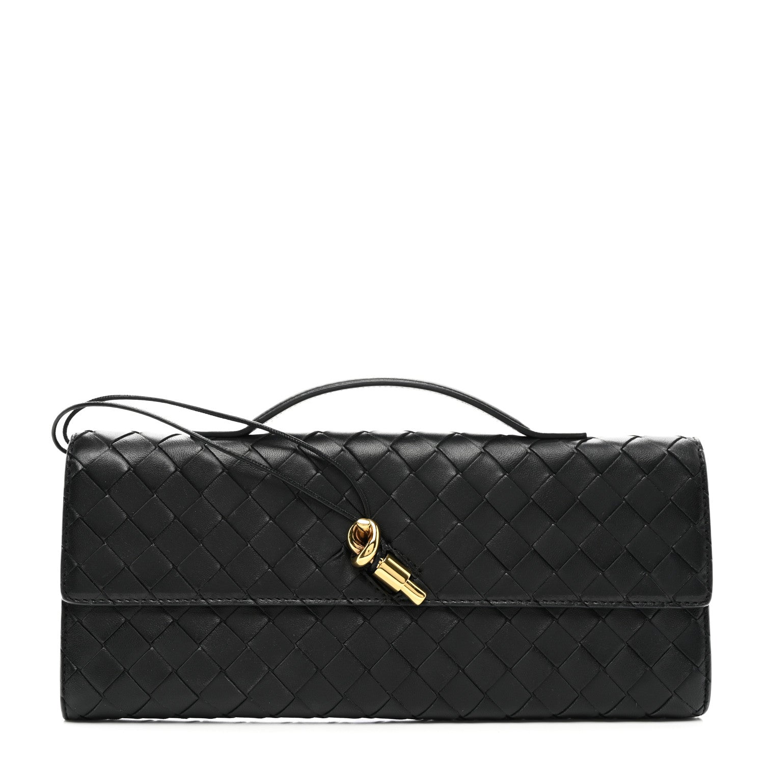 Bottega Veneta Nappa Intrecciato Long Andiamo Top Handle Black 1 of 7