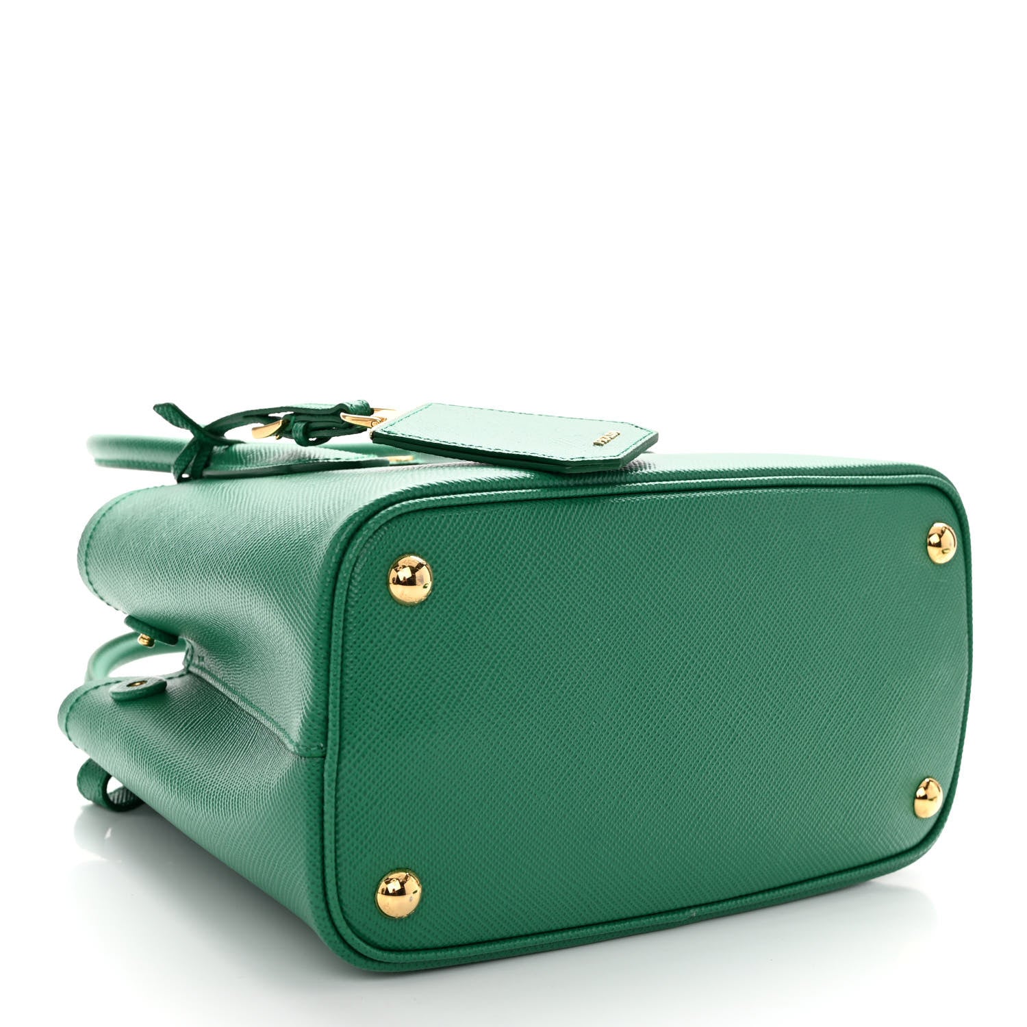 Prada Saffiano Cuir Mini Double Bag Mango 4 of 9
