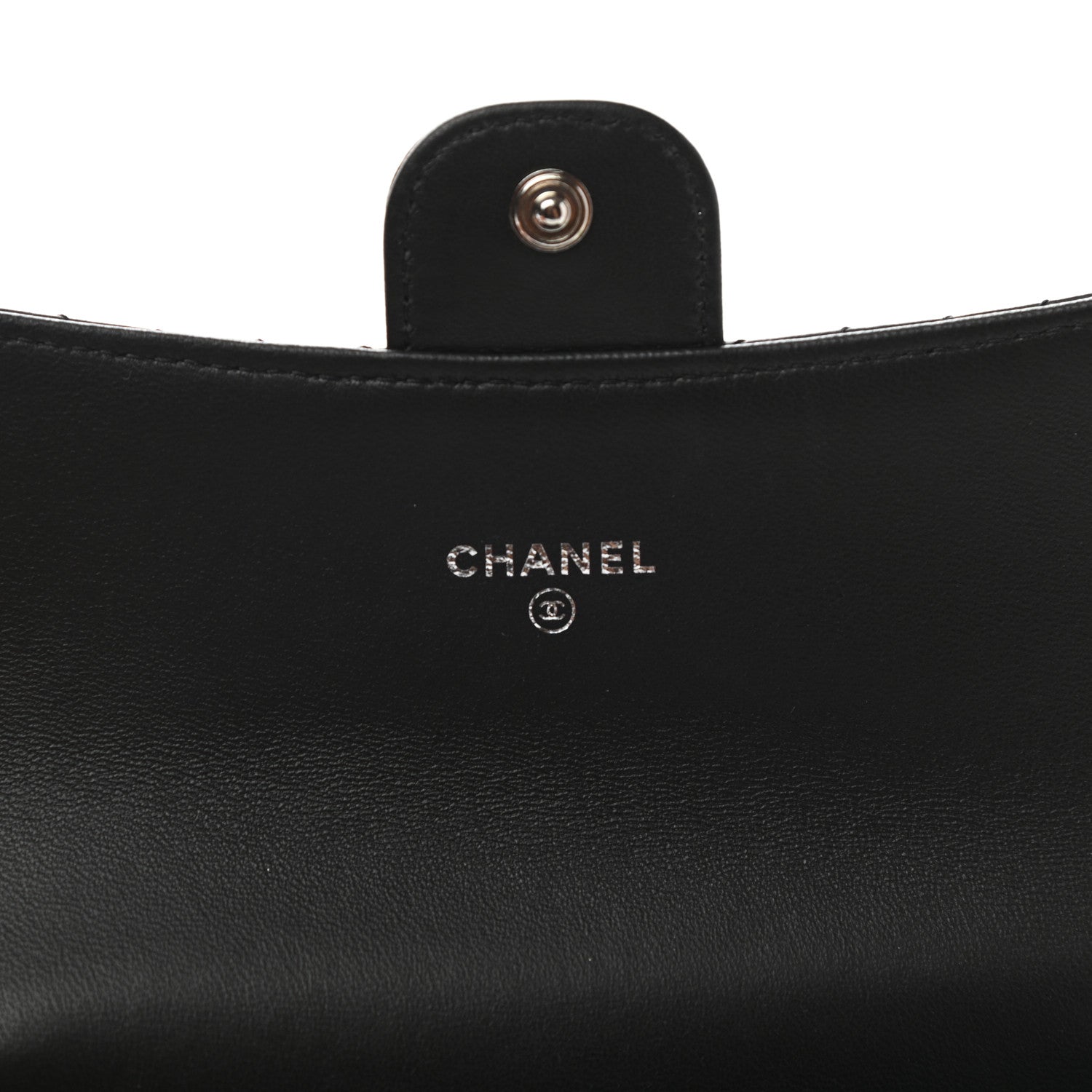 Chanel Lambskin Chevron Quilted Flap Wallet So Black 6 of 9