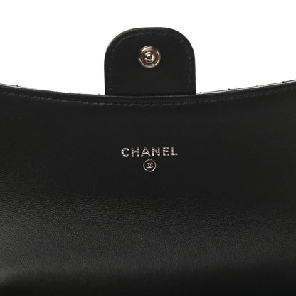 Chanel Lambskin Chevron Quilted Flap Wallet So Black 6 of 9