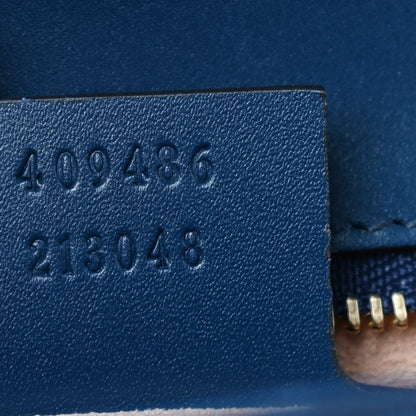 Gucci Guccissima Medium Padlock Shoulder Bag Blue Agata 7 of 10