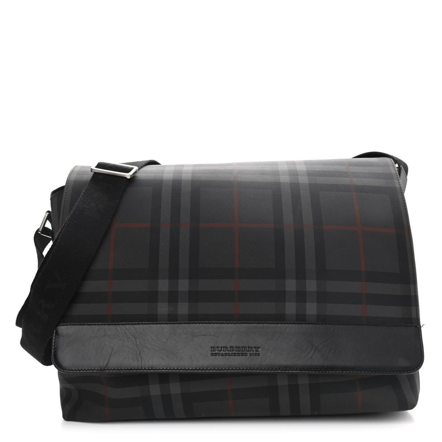 Nylon Smoked Check Messenger Bag