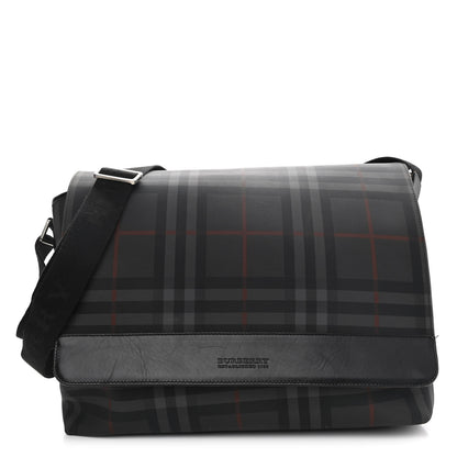 Burberry Nylon Smoked Check Messenger Bag 1 of 17