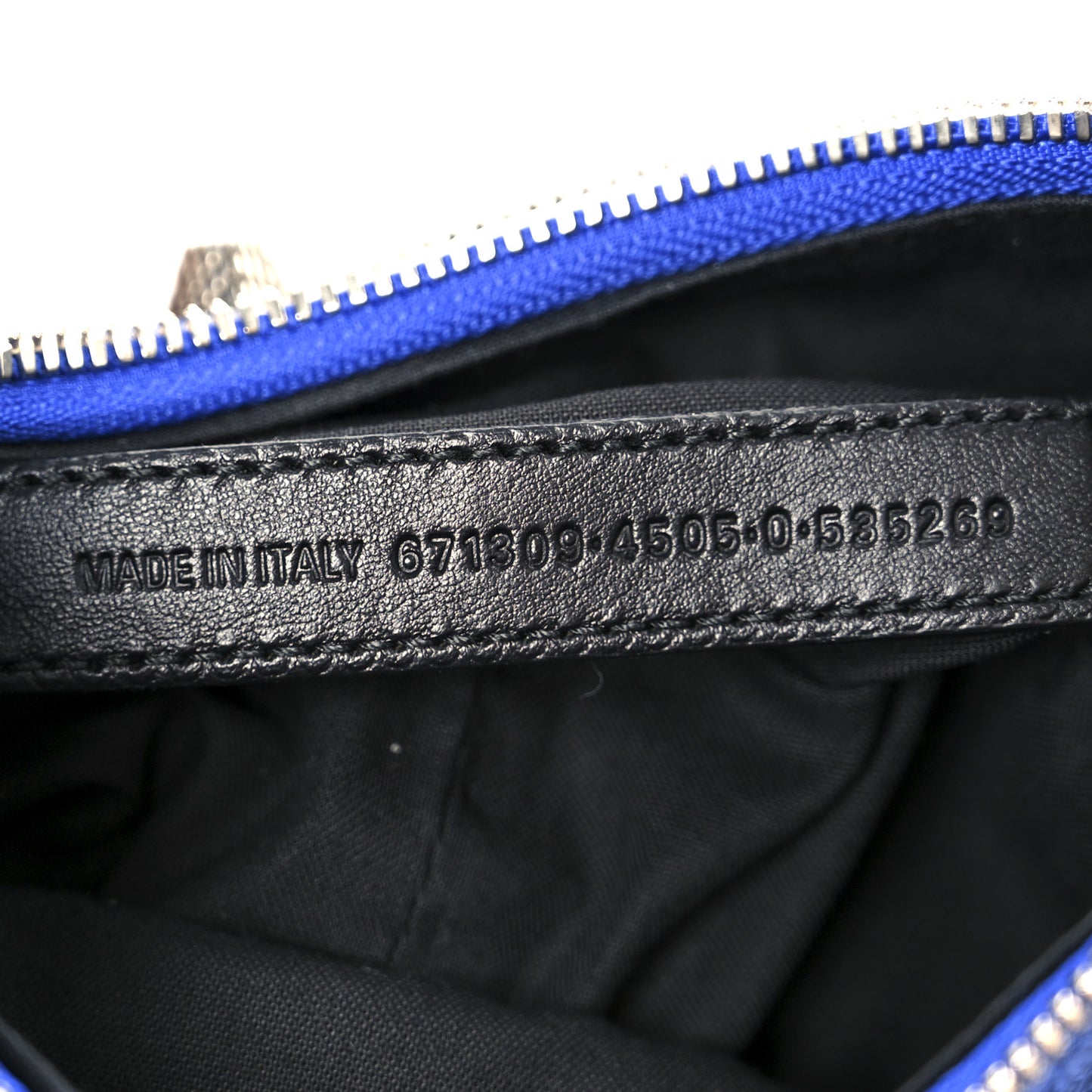 Metallic Arena Agneau Le Cagole Shoulder Bag XS Blue