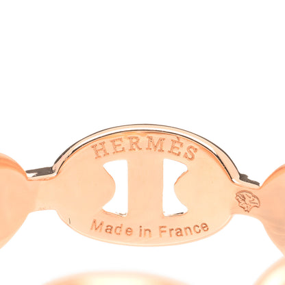 Hermes 18K Rose Gold PM Chaine d'Ancre Enchainee Ring 57 8 4 of 5