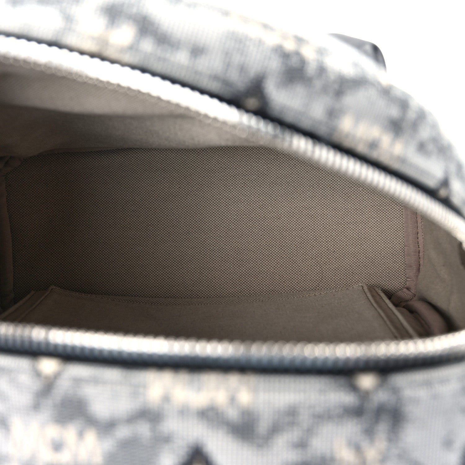 MCM Vintage Jacquard Monogram Backpack Grey 5 of 12