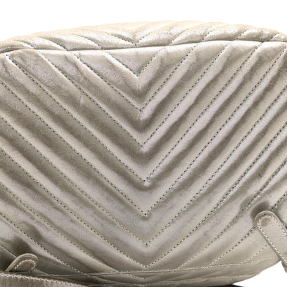 Chanel Iridescent Calfskin Chevron Quilted Large Urban Spirit Backpack Silver 17 of 24