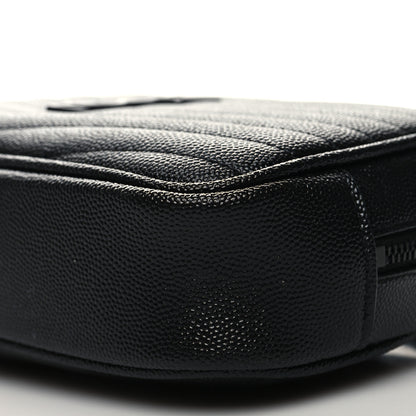 Saint Laurent Grain De Poudre Matelasse Monochrome Monogram Mini Lou Camera Bag Black 10 of 11