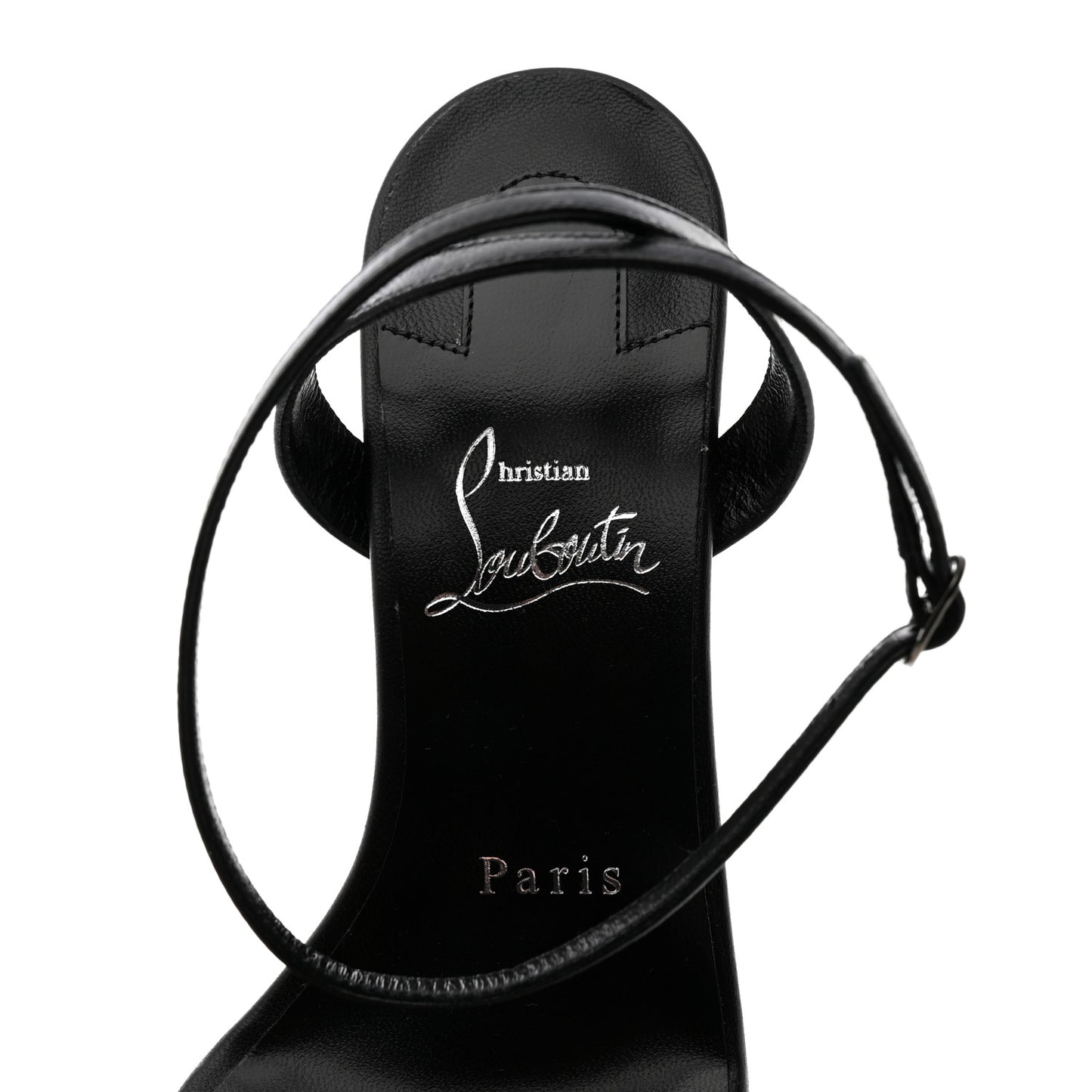 Nappa Loubigirl 100 Sandals 37.5 Black