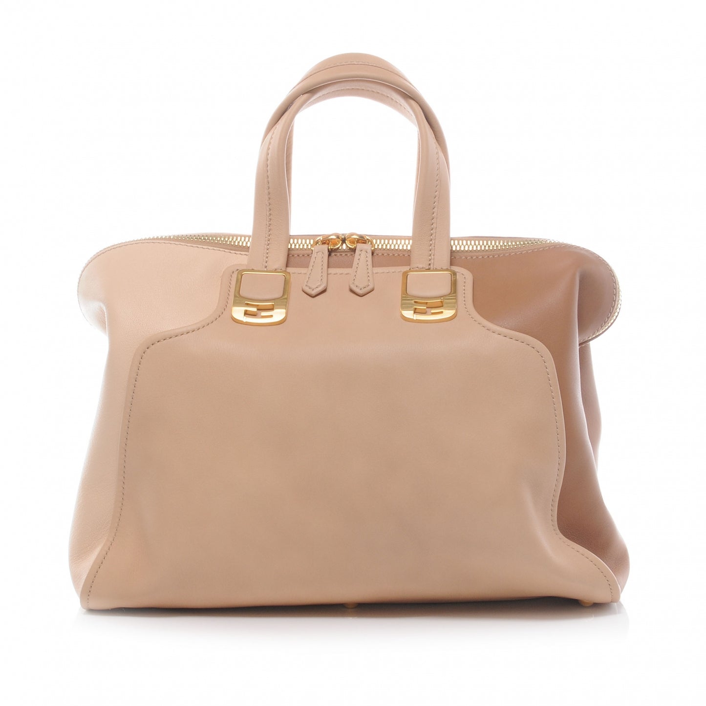 Goatskin Colorblock Large Chameleon Tote Beige